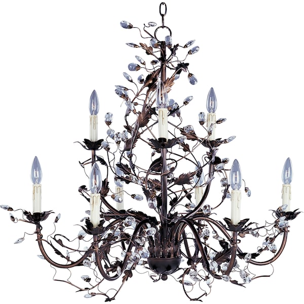 Maxim Lighting Elegante 9-Light 29" Wide Oil Rubbed Bronze Chandelier 2852OI - main
